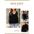 thumbnail image 3 of HOTAPEI Criss Cross Sweaters for Women Trendy Off Shoulder Sweater Long Sleeve V Neck Knitted Pullover Sweaters Jumper Tops, 3 of 5