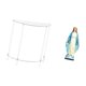 thumbnail image 5 of Mesita de noche de acrílico,Mesa auxiliar de acrílico transparente Mesa auxiliar transparente en capas,Mesa pequeña de acrílico,mesita de noche pequeña,compacta,Estatua católica,Estatua, 5 of 8