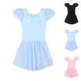 thumbnail image 7 of ZACPNCV Ballet Leotards for Girls Toddler Dance Leotards Short Short Sleeve Skirt Ballerina Outfits Black 4-5 Years, 7 of 7