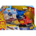 thumbnail image 1 of Hot Wheels City Hot Wheels Ultimate Dual Dragon Transporter & 2 1:64 Scale Toy Cars, 1 of 7