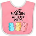 thumbnail image 3 of Inktastic Easter Just Hangin' with My Peeps Boys or Girls Baby Bib, 3 of 4