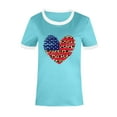 thumbnail image 4 of Leutsin T-Shirt Imprimé Col Rond pour Femmes Manches Courtes Tee Décontracté Blouse, 4 of 4