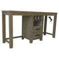 thumbnail image 6 of Console Table & Stool Set with Charging Station - Bar Table, Wine Rack, Storage, Counter Height Chairs, 6 of 8