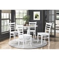 thumbnail image 3 of Wood Dining Chairs Set | Used in Casual Dining Rooms | White Finish for a Clean Look | Contoured Ladder Backs, 3 of 7