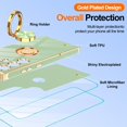 thumbnail image 3 of Baomifa-pour Samsung Galaxy S23 Ultra Étui : avec 2 Protecteurs d'Écran, Support Anneau Rotatif 360° Support Magnétique, Bord Doré Plaqué Étui Protectrice en TPU Souple Antichoc pour S23 Ultra, Vert Pois, 3 of 4