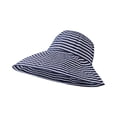 thumbnail image 1 of GPOECD Ladies' Striped Lazy Style Sun Hat for Sun Protection and Summer Relaxation Navy,One Size, 1 of 2
