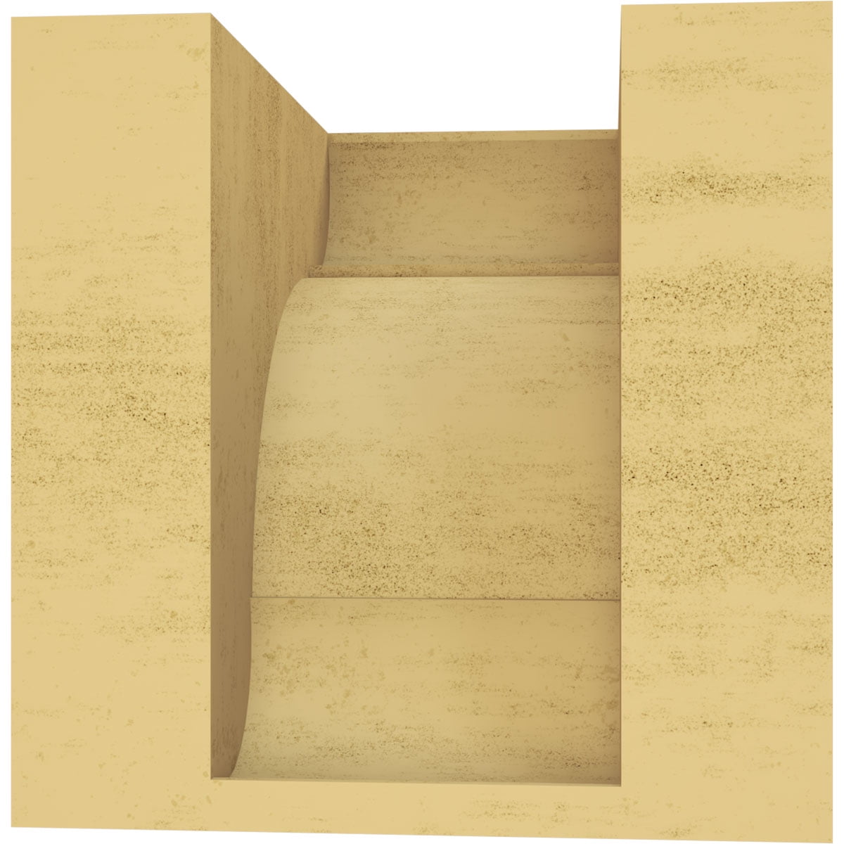 6"W x 6"D x 6"H Wide Bryant Rough Cedar Woodgrain TimberThane Corbel, Primed Tan