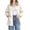 Beige, variant on Women's Color Block Collar Cocoon Duster Coat Mid-Length Jacket Relaxed Fit Outerwear
