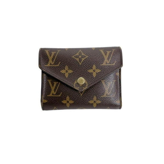 Pre-Owned Louis Vuitton Monogram Victorine Tri-fold Wallet in Canvas, M62472, Brown (Good)