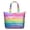Colorful Tie Dye Pattern-3, variant on Colorful Tie Dye Pattern Large Weekend Travel Bag, Canvas Work Carry Tote with Zipper & Pockets, Heavy Duty Canvas for Holiday Birthday Gifts,22” X 12" X 18"