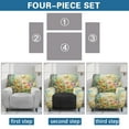 thumbnail image 6 of HELLHERO Butterfly Flower Print Recliner Sofa Slipcovers Lazy Boy Recliner Covers That Stay in Place Couch Covers for Reclining Chair, Green, 6 of 8