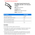 thumbnail image 2 of Rear Upper Forward Control Arm Set - Compatible with 2009 - 2017 Chevy Traverse 2010 2011 2012 2013 2014 2015 2016, 2 of 2