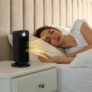 YIMWNYI Indoor Ceramic Heater with Thermostat, Fast Heating Portable Space Heater with Tipping Protection, Low Noise, Multi-Mode, Rotating Heater for Office, Bedroom, and Home Use