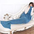 thumbnail image 2 of Mermaid Tail Blanket Soft Knit (blue), 2 of 3