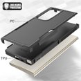 thumbnail image 3 of for Samsung Galaxy S23 Ultra Heavy Duty Case,Stylish 2 in 1 Military Grade Armor PC+TPU Silicone Hybrid Rugged Shockproof Glossy Grip Edge Protective Anti-Scratch Back Phone Cover,Black, 3 of 5