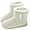 White, variant on Slipper Boots Women Knit Plush Lining Winter House Shoes Memory Foam Indoor Outdoor