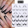 thumbnail image 1 of Pegatinas De Uñas 3D Corazón De Oro Líneas De Punta Francesa Diseño De Estampado De Leopardo Adhesivo Deslizantes De Manicura Calcomanías, 1 of 4