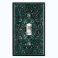 thumbnail image 1 of Metal Light Switch Plate Cover Black Teal French Victorian Frame FRA007, 1 of 13
