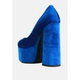 thumbnail image 3 of Old Novelty Platform Heel Velvet Pumps, 3 of 11