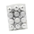 thumbnail image 3 of 24 piezas de adornos de bolas de Navidad, adornos para árboles de Navidad, bolas decorativas de Navidad, adornos colgantes para puertas, ventanas y Plata, 3 of 8