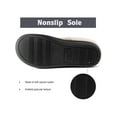 thumbnail image 3 of Wishcotton Women's Cozy Memory Foam Slippers Fuzzy Wool-Like Plush Fleece Lined House Shoes w/Indoor, Outdoor Nonslip Rubber Sole, Size 5-6 US Women, Oatmeal, 3 of 5