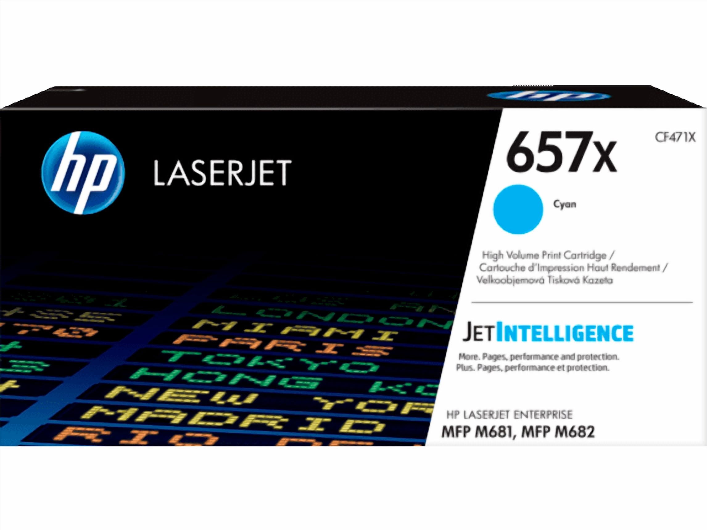 HP 657X Original Toner Cartridge - Cyan