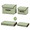 Green, variant on 2-Pack Sturdy Storage Bins with Lids, Foldable Fabric Storage Boxes, Reinforced Linen Closet Organizer Bins with Handles for Clothes, Blankets & Toys (Large + Small)