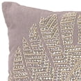 thumbnail image 2 of Jordan Manufacturing 16" x 16" Tan and Gold Leaves Square Reversible Decorative Throw Pillow with Bead and Sequin Accents, 2 of 5