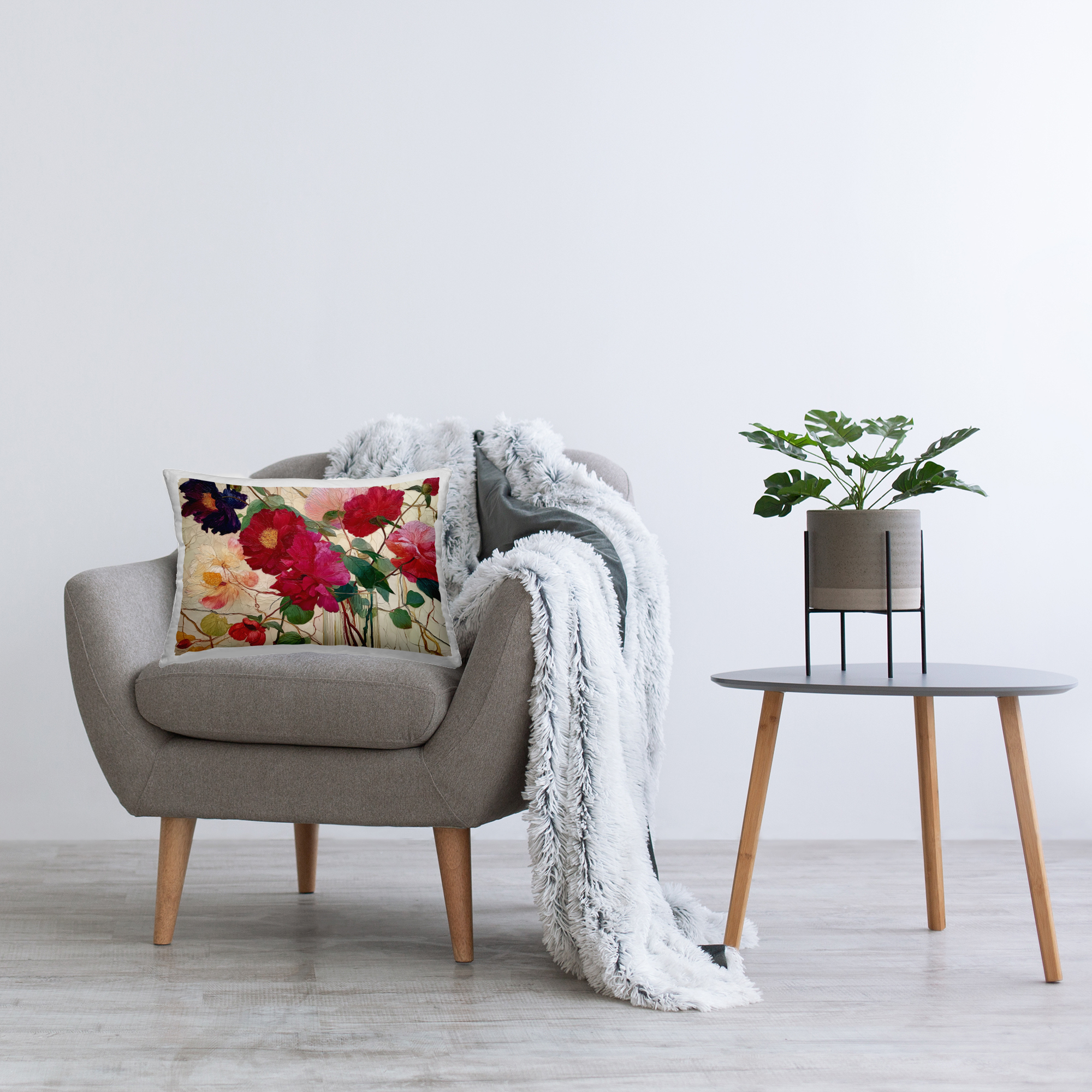 Stupell Industries Haiku Flower Vase Decorative Printed Throw Pillow, design by Annabelle Hall