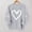 Gray, variant on Plus Size Women's Valentine's Day Love Hearts Print Long Sleeve Round Neck Casual Sweatshirt