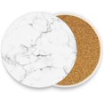 thumbnail image 5 of for Drinks Set of 4 Pieces Absorbent Ceramic s with Cork Base, ?White Marble Texture Coffee Great Gift for Table, Housewarming, Birthday, Kitchen, Home r, 5 of 5