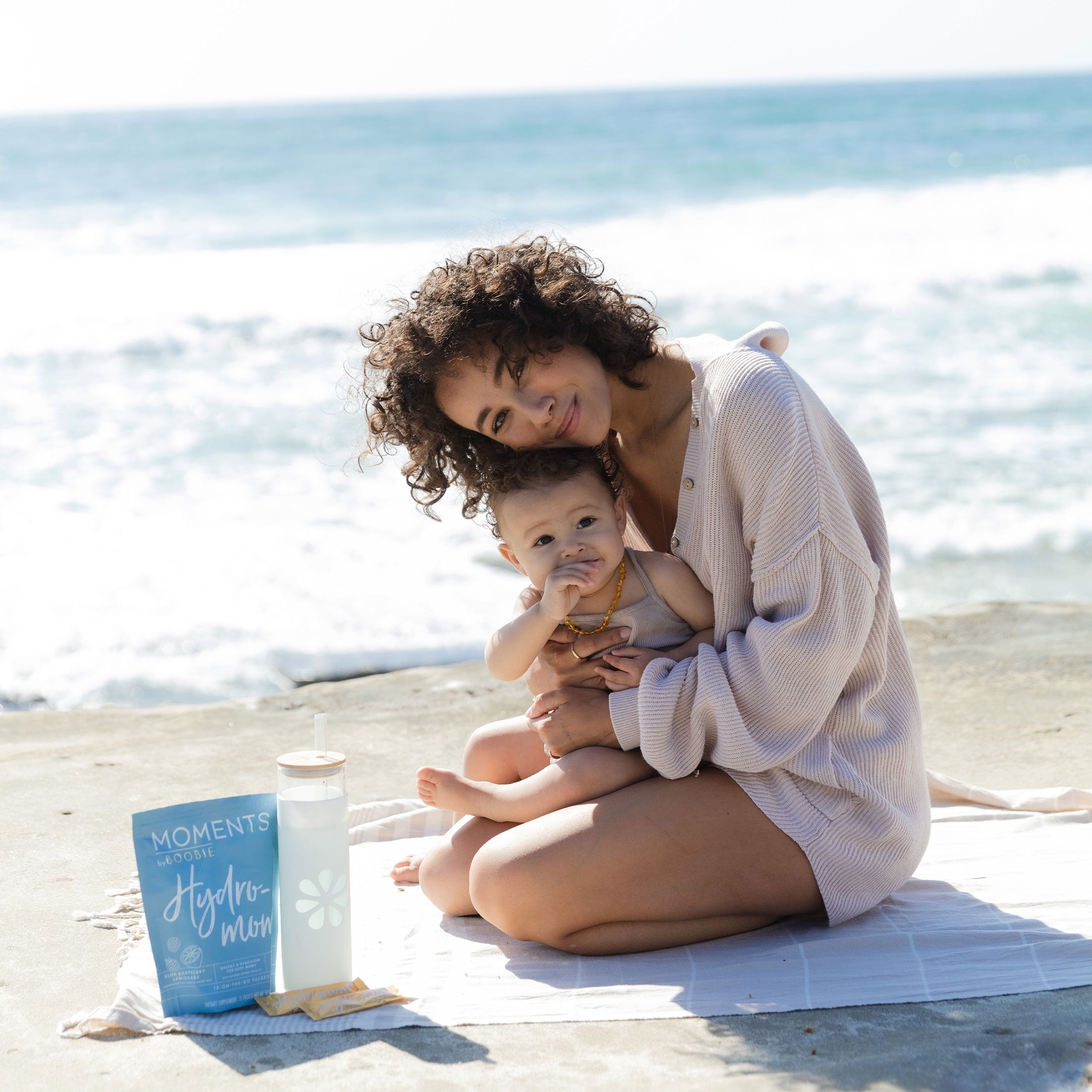 Boobie Hydromom Breastfeeding Supplement for Pregnancy and Lactation Drink Blue Raspberry Lemonade, 15 Count