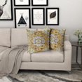 thumbnail image 7 of Navy Blue Yellow Pillow Covers 20x20 Set of 2 Rustic Vintage Ethnic Carpet Pattern Boho Design Geometric Floral Print Decorative Throw Pillows Fall Farmhouse Cushion Case Decor for Couch Sofa Bed, 7 of 7