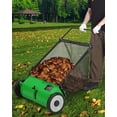 thumbnail image 4 of Push Lawn Sweeper 26" – 4 Spinning Brushes, Adjustable Height, 7 Cu.ft Bag, Steel Frame – Manual Yard Grass Leaf Collector for Lawns Gardens, 4 of 7