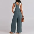 thumbnail image 5 of ZHUGeLI Fashion Women Casual Cold Shoulder Jumpsuit Solid Suspender Jumpsuits Wide Pocket Leg Pant Up to 50% off Clearance, 5 of 7