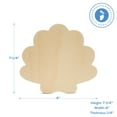 thumbnail image 3 of Unfinished Wooden Seashell Cutout, 8", Pack of 10 Wooden Shapes for Crafts, Use for Summer & Beach & Nautical Decor and Crafting, by Woodpeckers, 3 of 6
