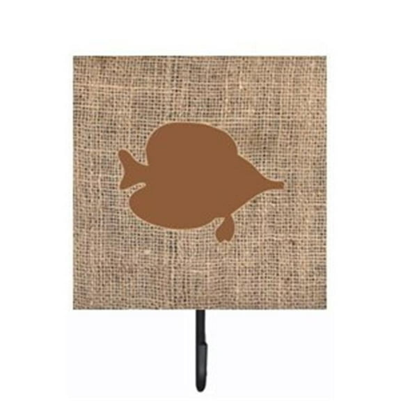 Carolines Treasures BB1023-BL-BN-SH4 Fish - Tang Fish Burlap and Brown Leash Or Key Holder