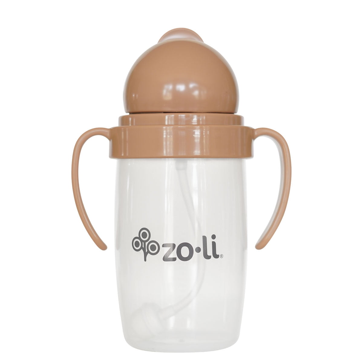 Any angle straw sippy cup ZoLi BOT 2.0 weighted straw sippy sandstone