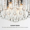thumbnail image 4 of 4 Light Waterdrop Crystal Flush Mount Ceiling Light Chandelier, Chrome, 4 of 11