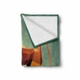 thumbnail image 2 of Geometric Soft Flannel Fleece Throw Blanket, Wildlife Vector Illustration of Polygonal Monkey Baboon Artwork Print, Cozy Plush for Indoor and Outdoor Use, 50" x 60", Orange Forest Green, by Ambesonne, 2 of 6
