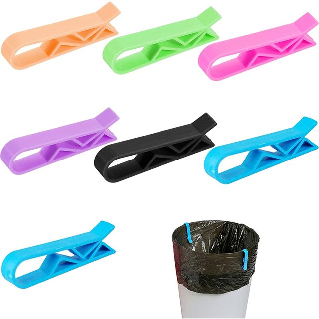 Soportes de Clip para bote de basura, soportes de Clip de plástico para cubo de basura de cocina, Color aleatorio, 20 piezas esquí esquí Gafas de esquí