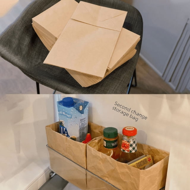 Bolsa de embalaje de alimentos a prueba de aceite con fondo cuadrado, bolsa de embalaje de pan para llevar desechable, bolsa de castañas, bolsa de papel kraft, bolsa de almacenamiento