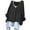Black, variant on Shirts For Women Women'S Solid Color Loose Plus Size Long Cotton Texture Dress Shirt Button Womens Tops