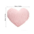 thumbnail image 2 of LEORX Heart Shaped Pillow Pink Plush 50.00X40.00X3.9Inch For Balcony 1Pcs, 2 of 8