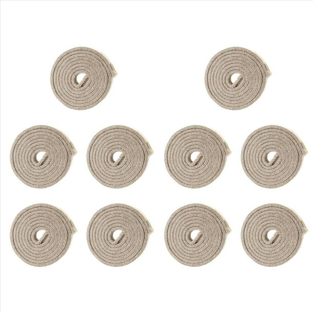 10X Self-Stick Rollo de Tira de Fieltro Resistente para Superficies Duras (1/2 Pulgada X 60 Pulgadas), Cremoso