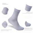 thumbnail image 5 of QXMELANO 8 Pairs Mens Thin Mid-Calf Socks Lycra Business Stockings Casual Mid Crew Socks Size 10-13, 5 of 5