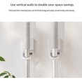 thumbnail image 3 of Mops Holder Wall Self Adhesive Cleaning Broom Adhesive Cleaning Supply Organizer Removable Rake Hanger Rack Washroom Hanging Brush Pipe Hook Shelf, 3 of 7