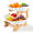 2 Tier, variant on Wooden Fruit Bowl with Bamboo Wood Stand for Kitchen Counter, Plastic Fruit Basket for Vegetable Storage, Snack Dessert Tray for Party Wedding, White