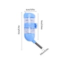thumbnail image 3 of JIhuahe Small Animal Water Bottle for Hamsters & Squirrels - 2.7 fl oz Drip-Free Cage Mounted Water Dispenser, Leak-Proof Design, Silent Roller Ball for Quiet Hydration​​,Blue, 3 of 5
