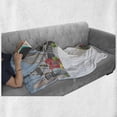 thumbnail image 6 of Michigan Soft Flannel Fleece Throw Blanket, Detroit Michigan USA City Skyline with Grey Buildings and Blue Sky Modern Urban, Cozy Plush for Indoor and Outdoor Use, 50" x 60", Multicolor, by Ambesonne, 6 of 6